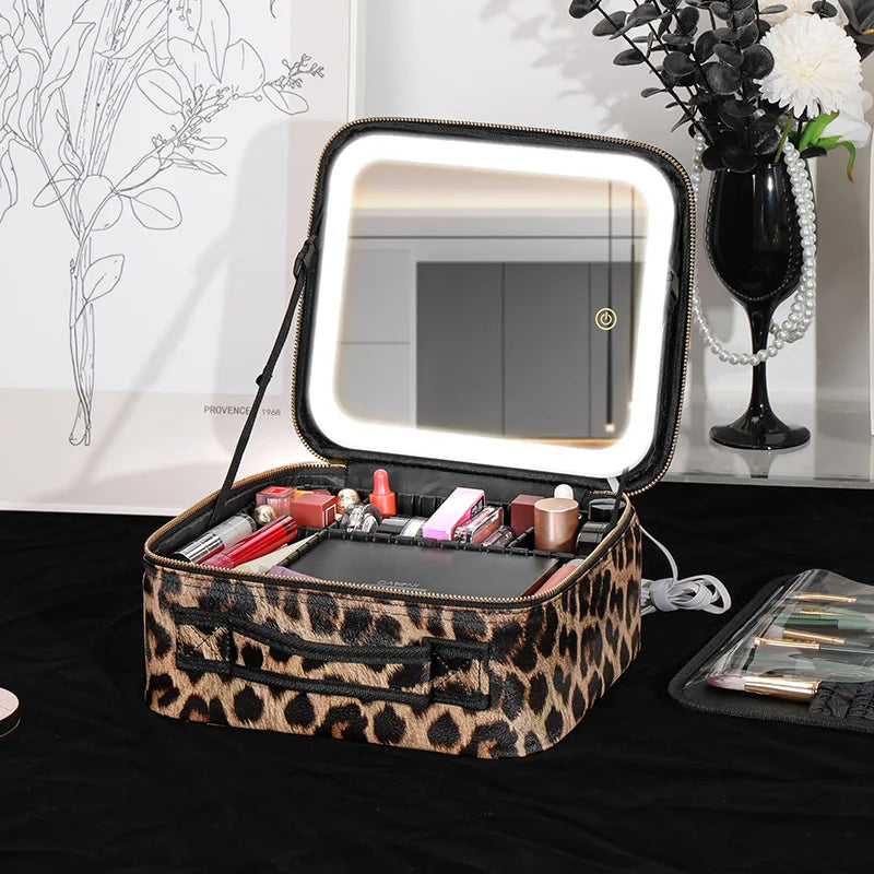 LED Mirror Makeup Case