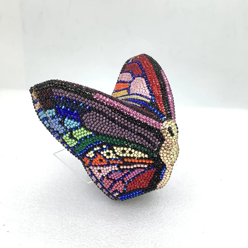 Butterfly Crystal Clutch Bag