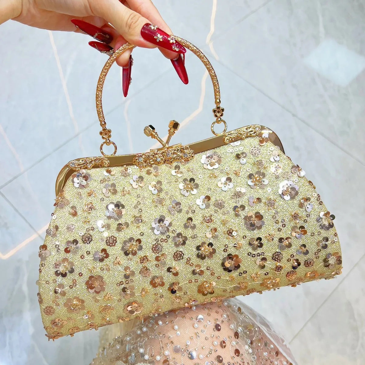 Rhinestone Banquet Shoulder Bag