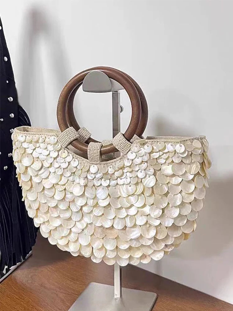 Handmade Beaded Crossbody Bag
