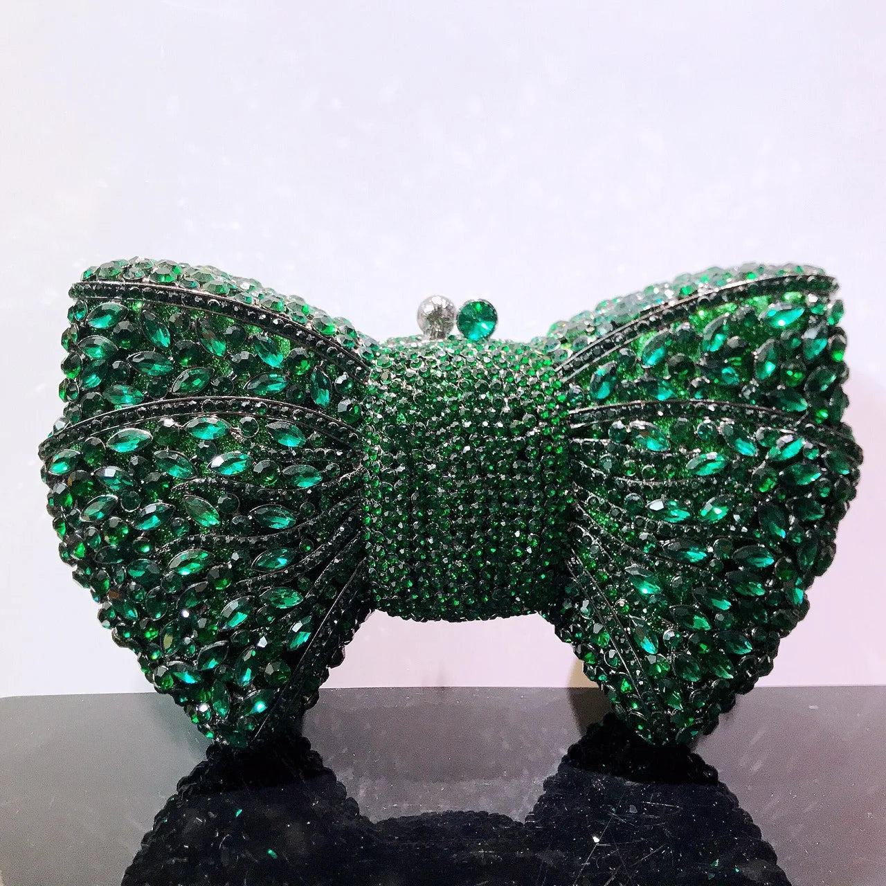 Bow Rhinestone Clutch Bag