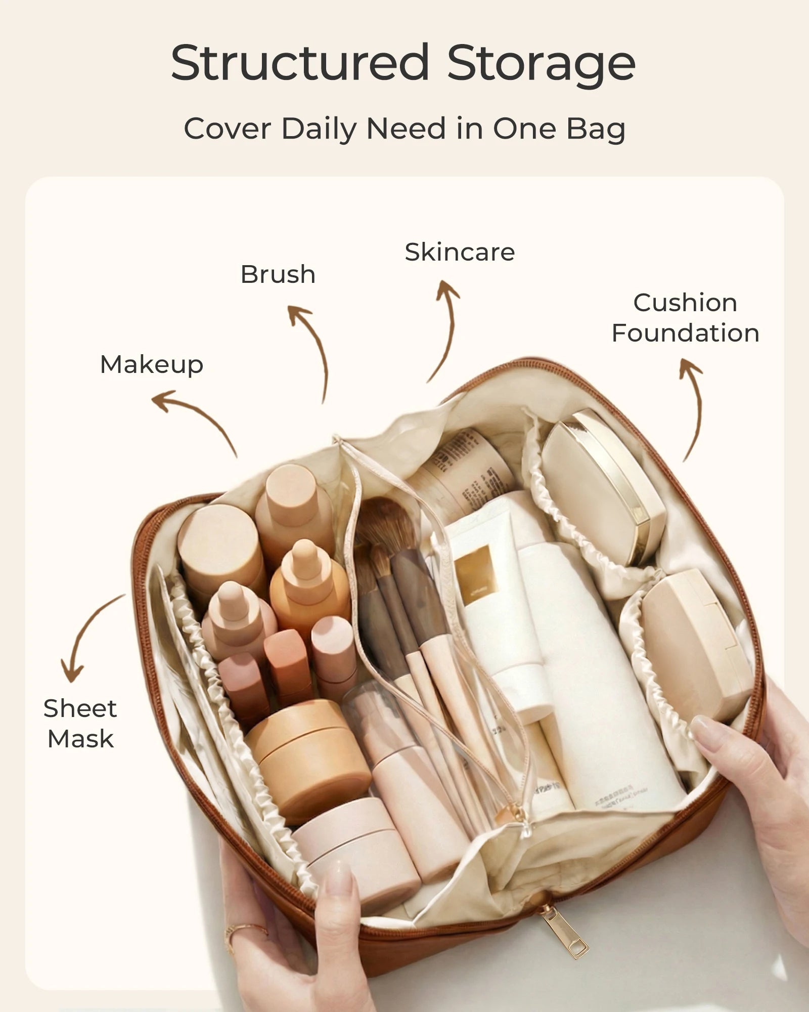 Large Travel Makeup Bag