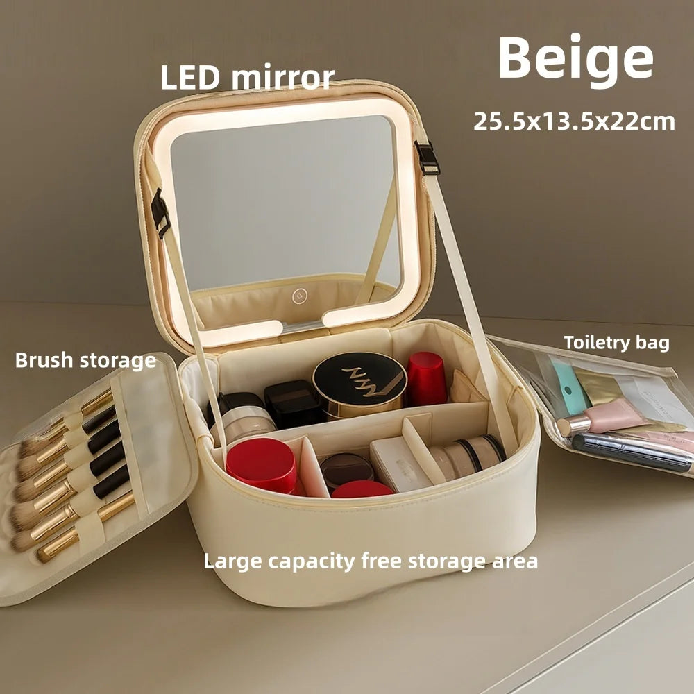 LED Mirror Makeup Case