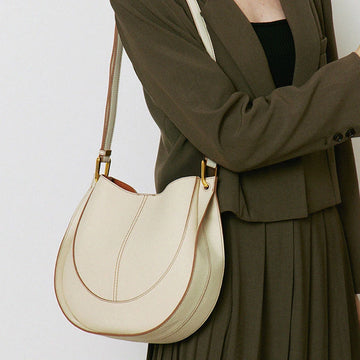 Genuine Leather Saddle Bag