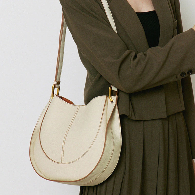 Genuine Leather Saddle Bag