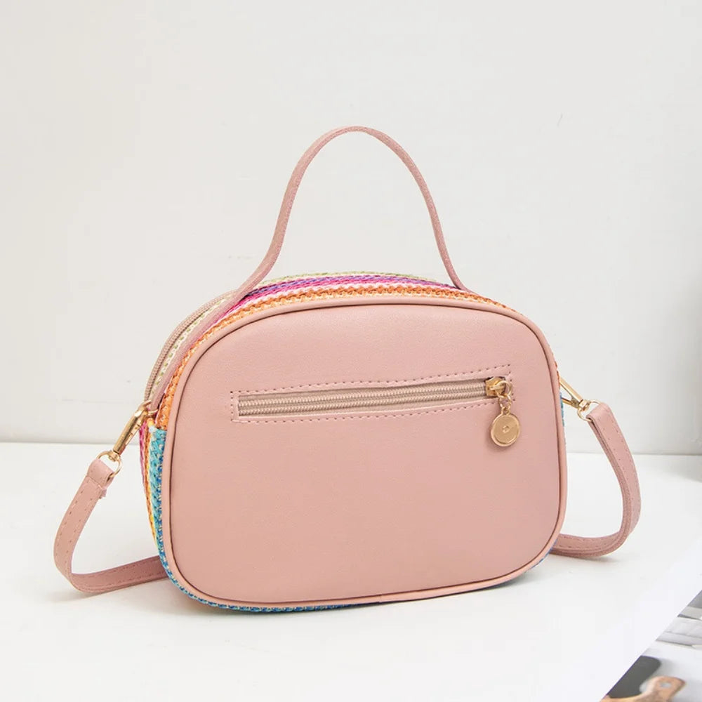 Rattan Straw Crossbody Bag