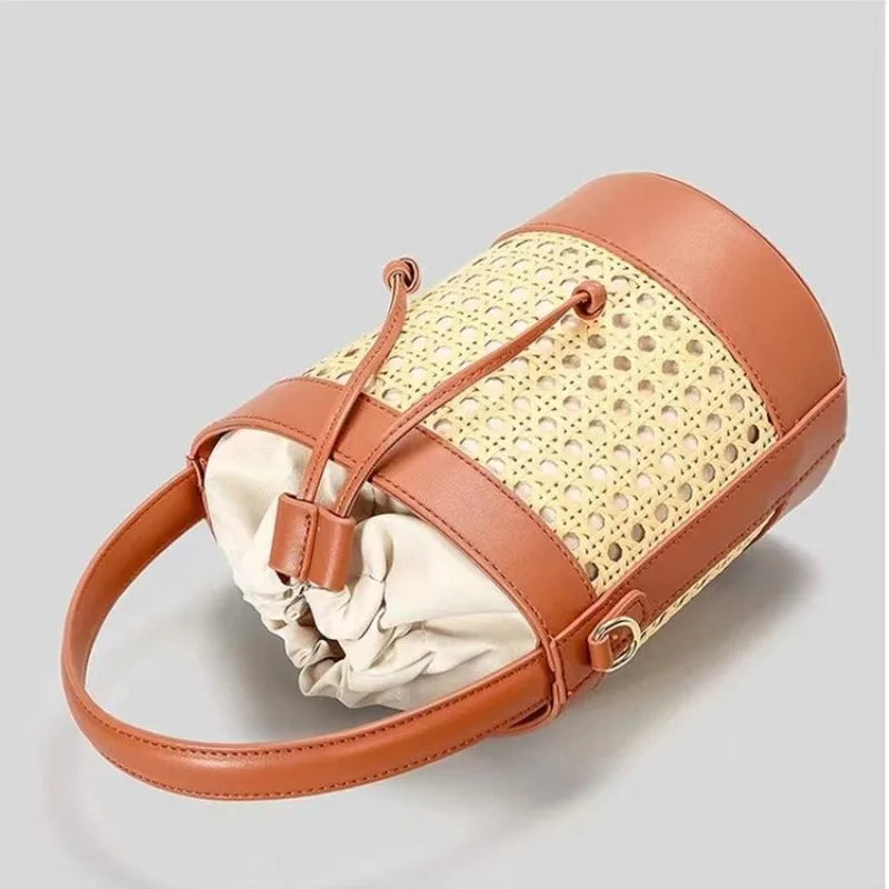 Woven Bucket Beach Bag