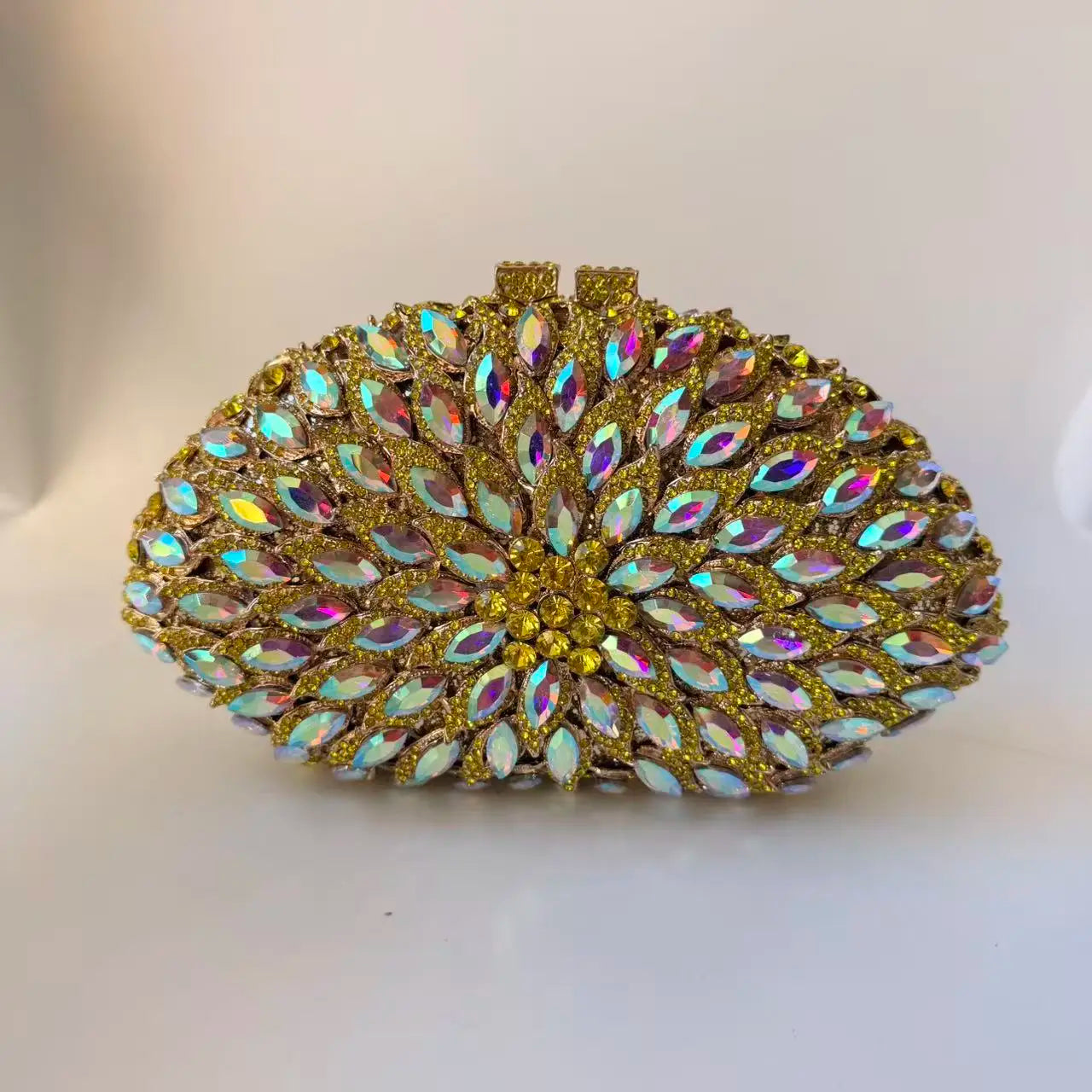 Sky Blue Crystal Clutch