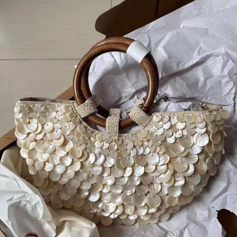 Handmade Beaded Crossbody Bag