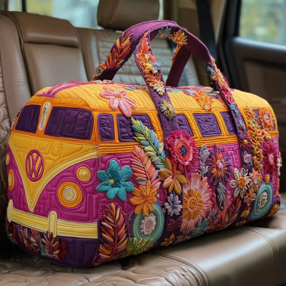 Vintage Floral Duffel Bag