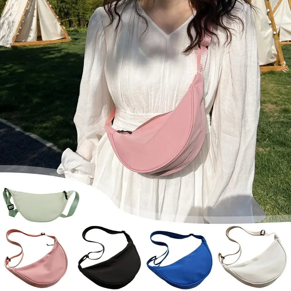 Nylon Crescent Sling Bag