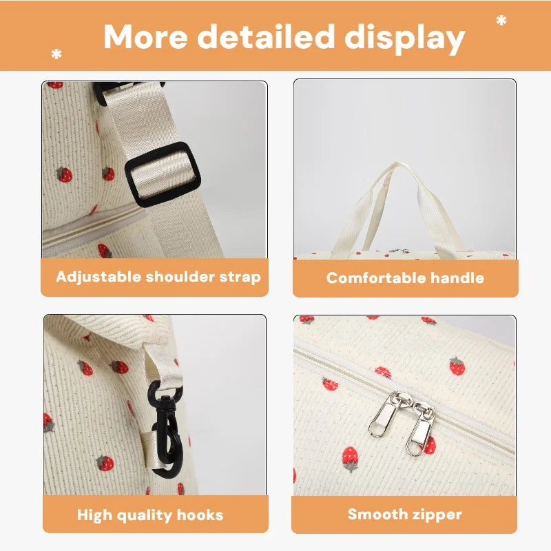 Corduroy Travel Duffel Bag