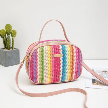 Rattan Straw Crossbody Bag