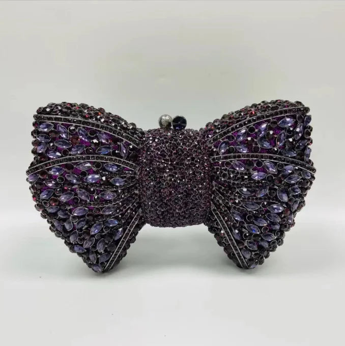 Bow Rhinestone Clutch Bag
