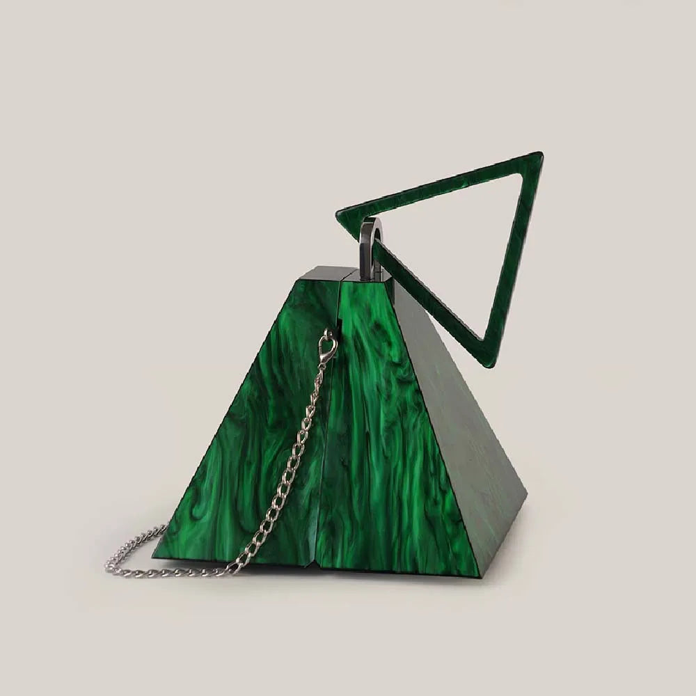 Acrylic Triangle Clutch Bag