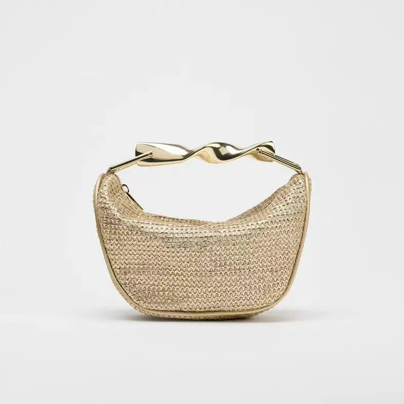 Half Moon Straw Bag