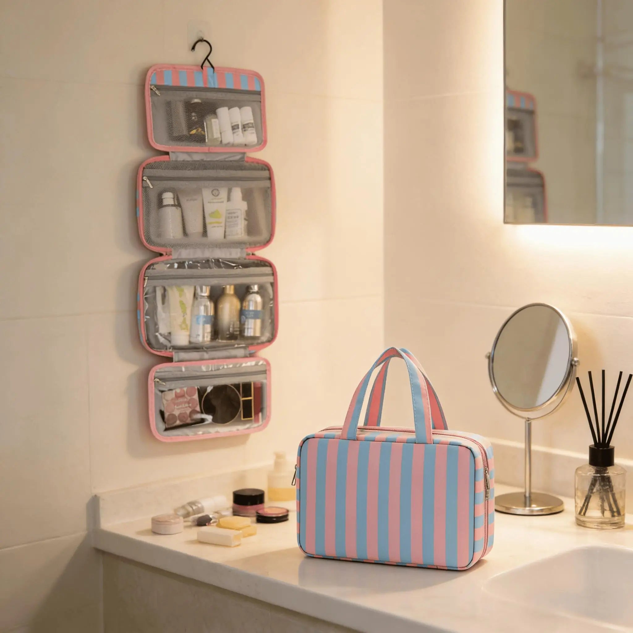 Foldable Stripe Travel Bag