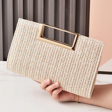 Straw Evening Clutch Bag