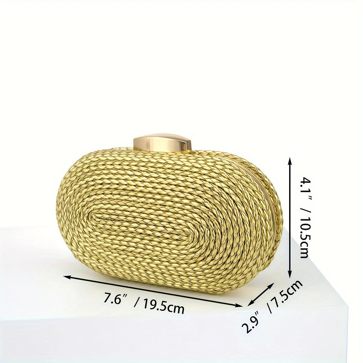 Woven Raffia Clutch Bag