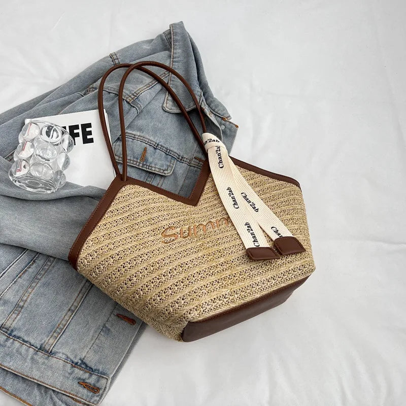 Handmade Straw Shoulder Bag