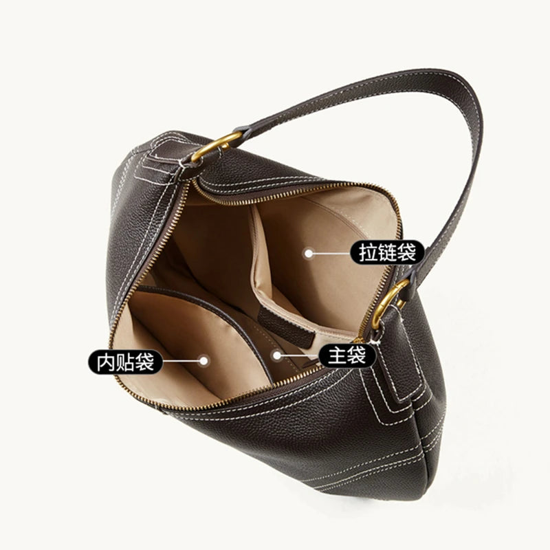 Leather Half Moon Bag