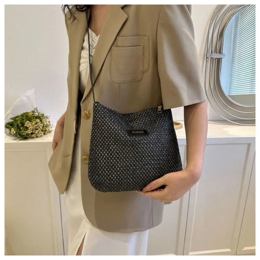 Summer Straw Shoulder Bag