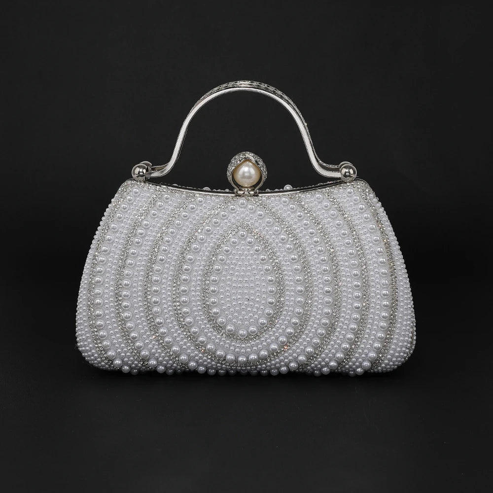 Pearl Diamond Evening Bag