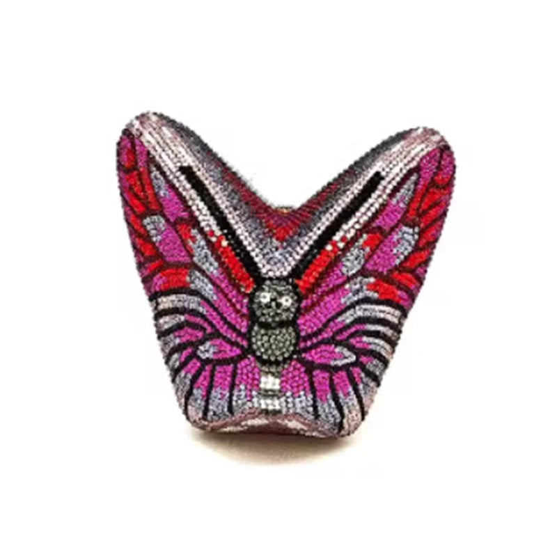 Butterfly Crystal Clutch Bag