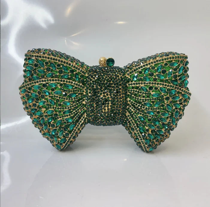 Bow Rhinestone Clutch Bag