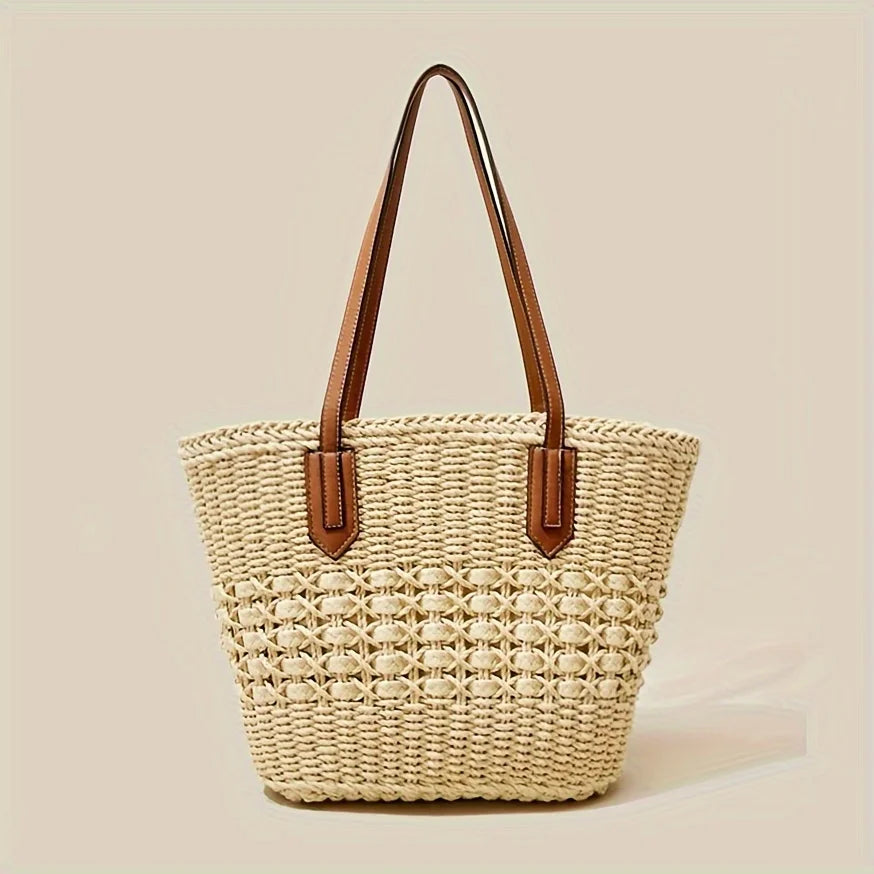 Bohemian Straw Beach Bag