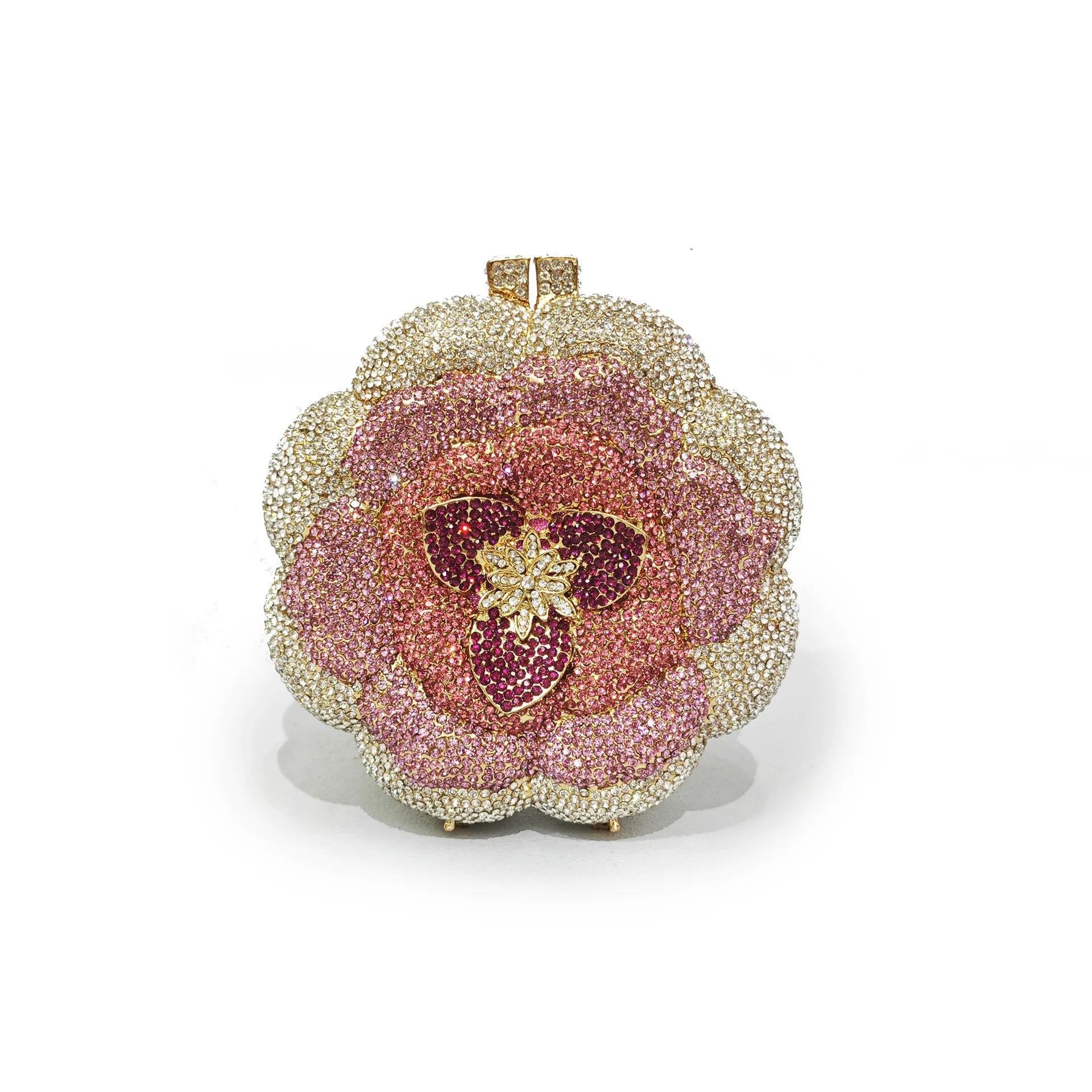 Floral Crystal Clutch Bag