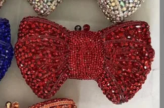 Bow Rhinestone Clutch Bag