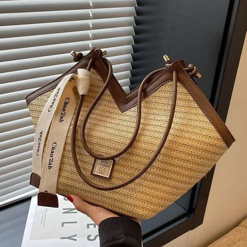 Handmade Straw Shoulder Bag