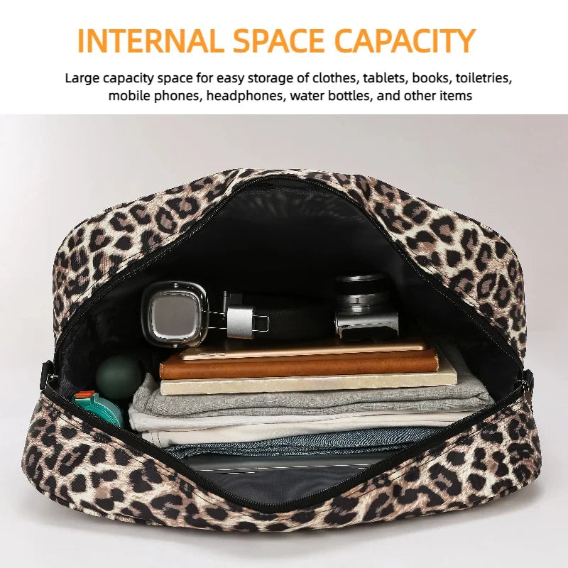 Leopard Print Travel Tote