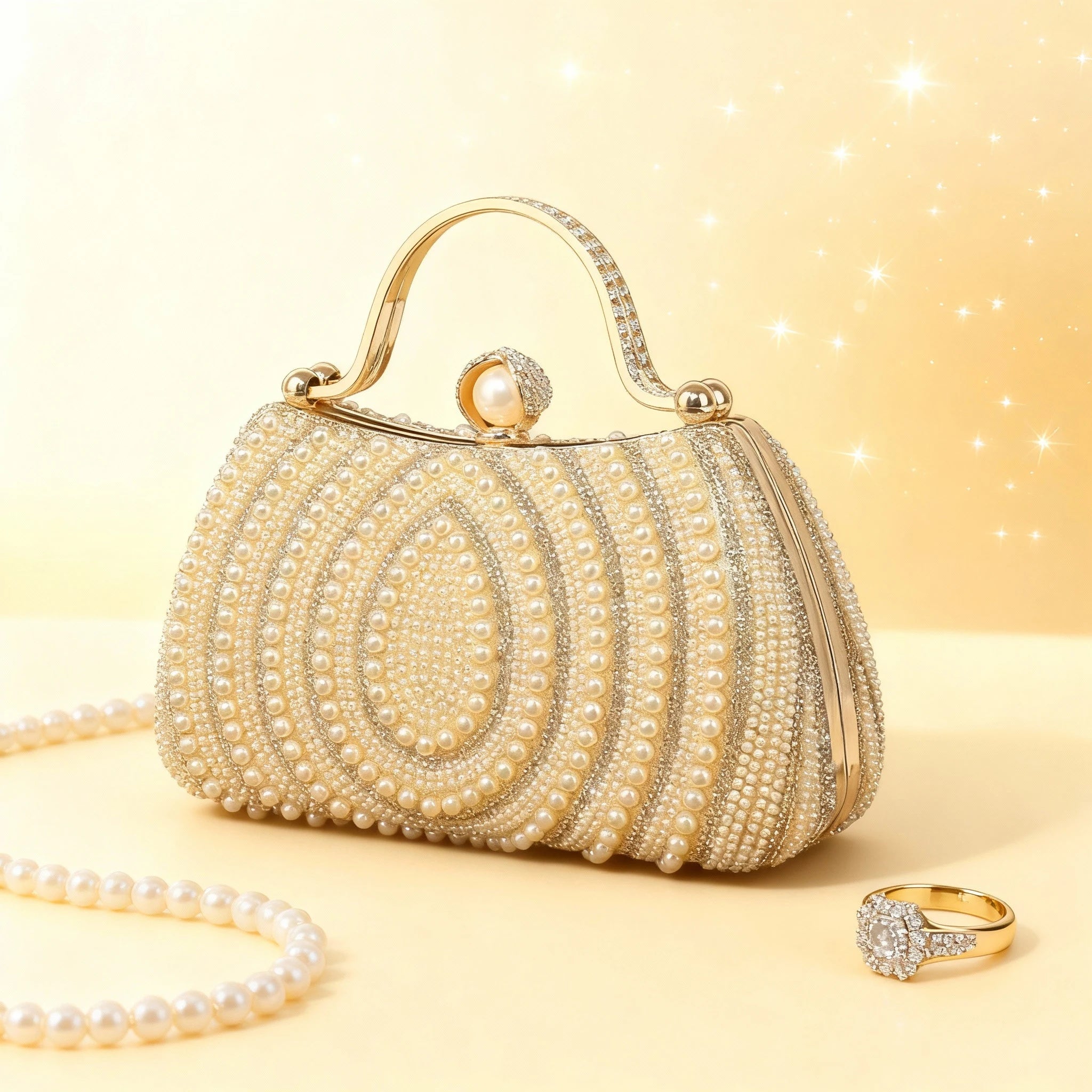 Pearl Diamond Evening Bag