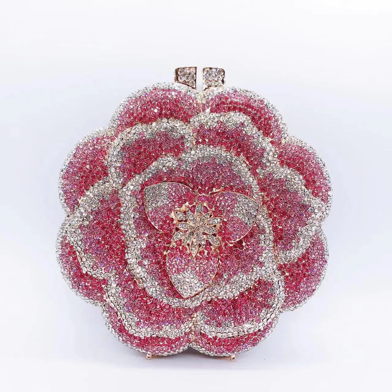 Floral Crystal Clutch Bag