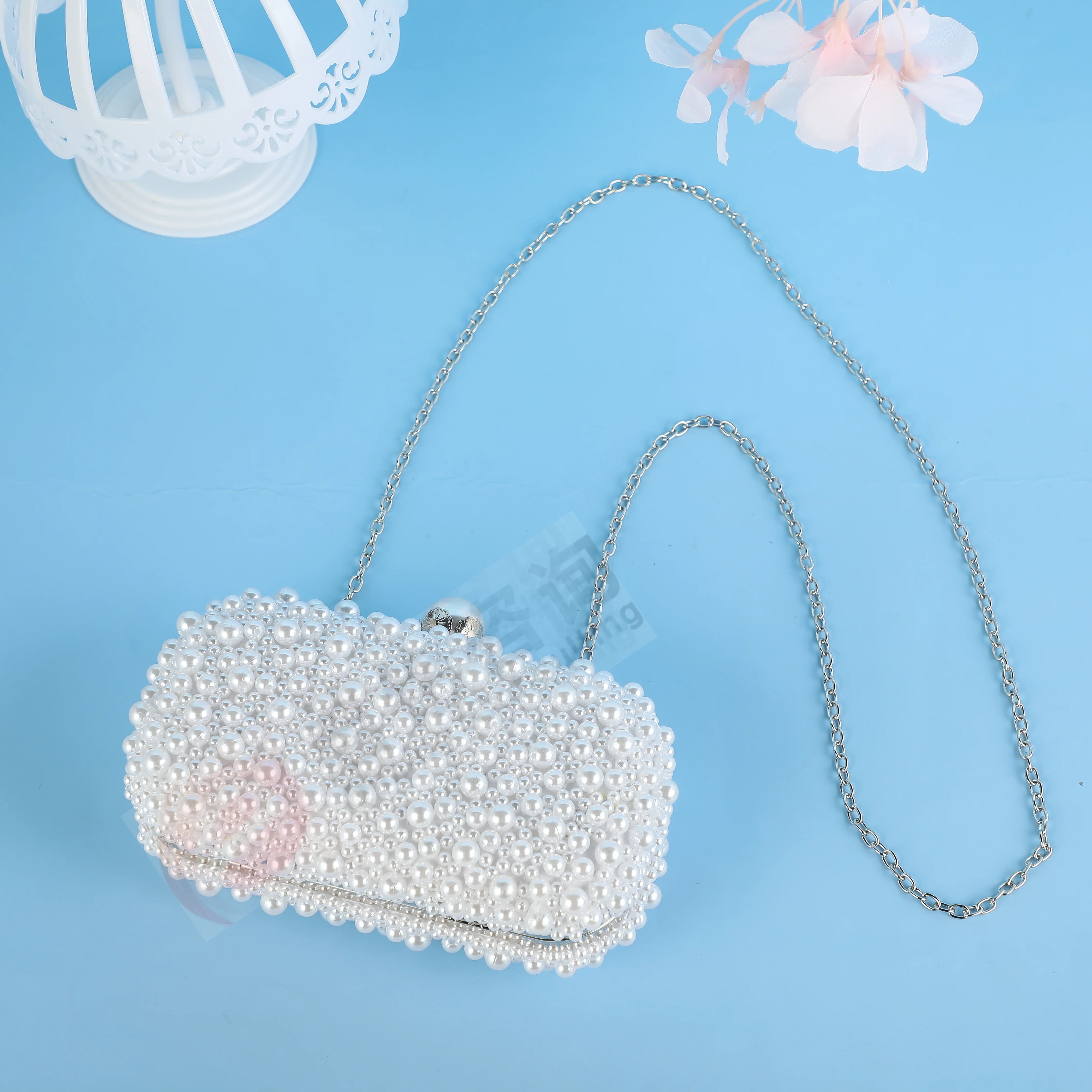 Pearl Beaded Wedding Clutch