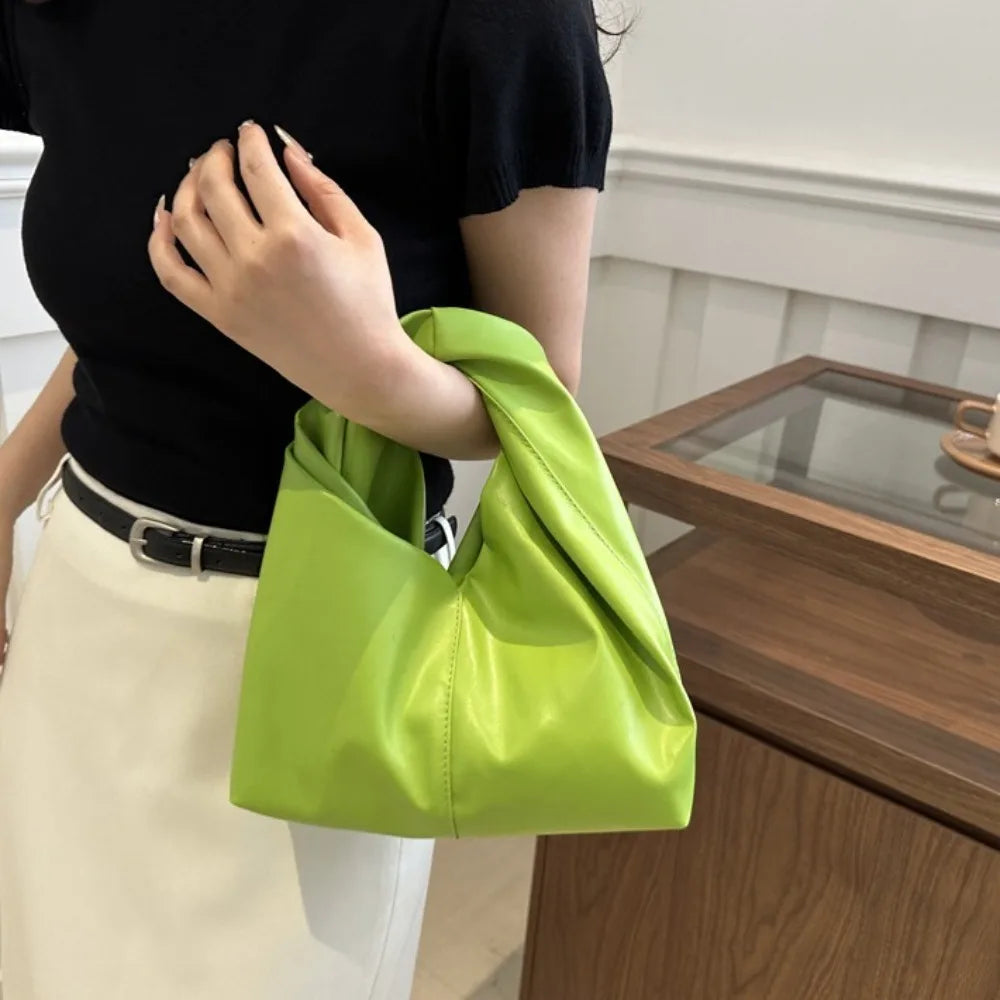 Pleated PU Hobo Bag