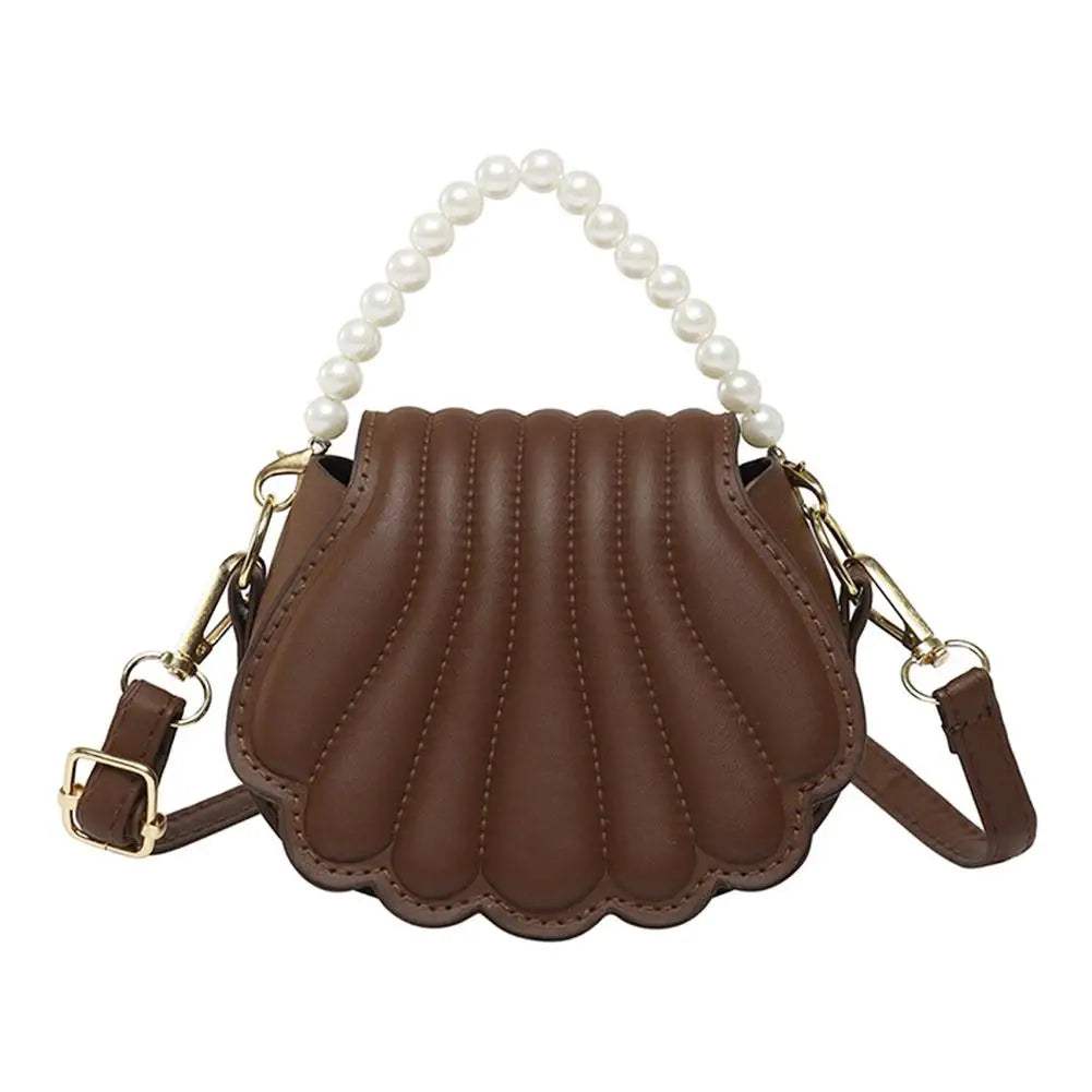 Pearl Chain Seashell Bag