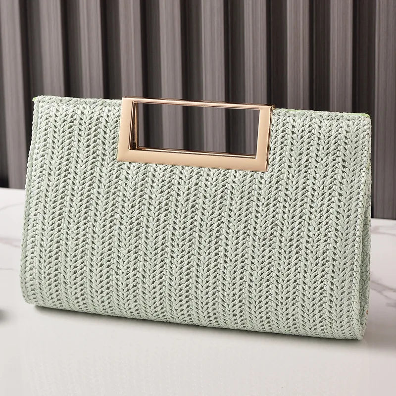 Straw Evening Clutch Bag