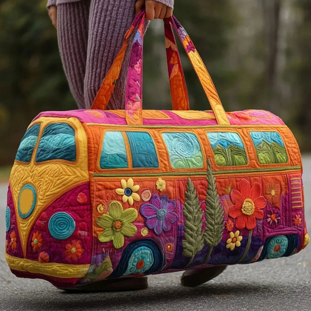 Vintage Floral Duffel Bag