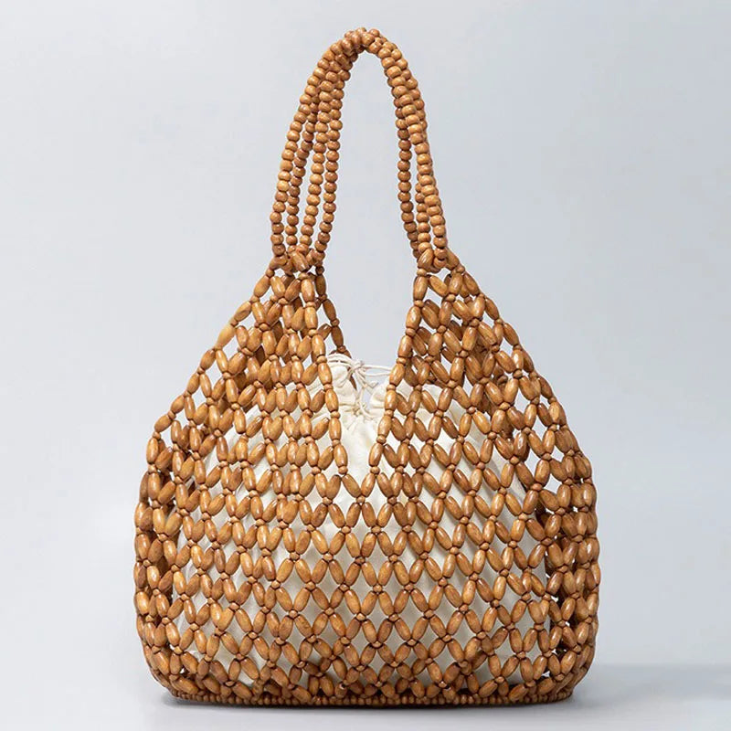 Handmade Beaded Beach Bag