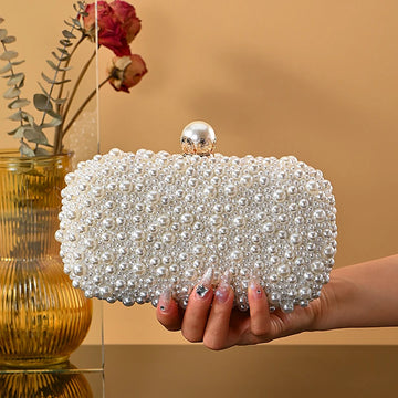 Pearl Beaded Wedding Clutch