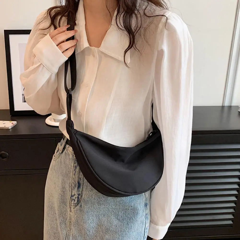 Nylon Crescent Sling Bag