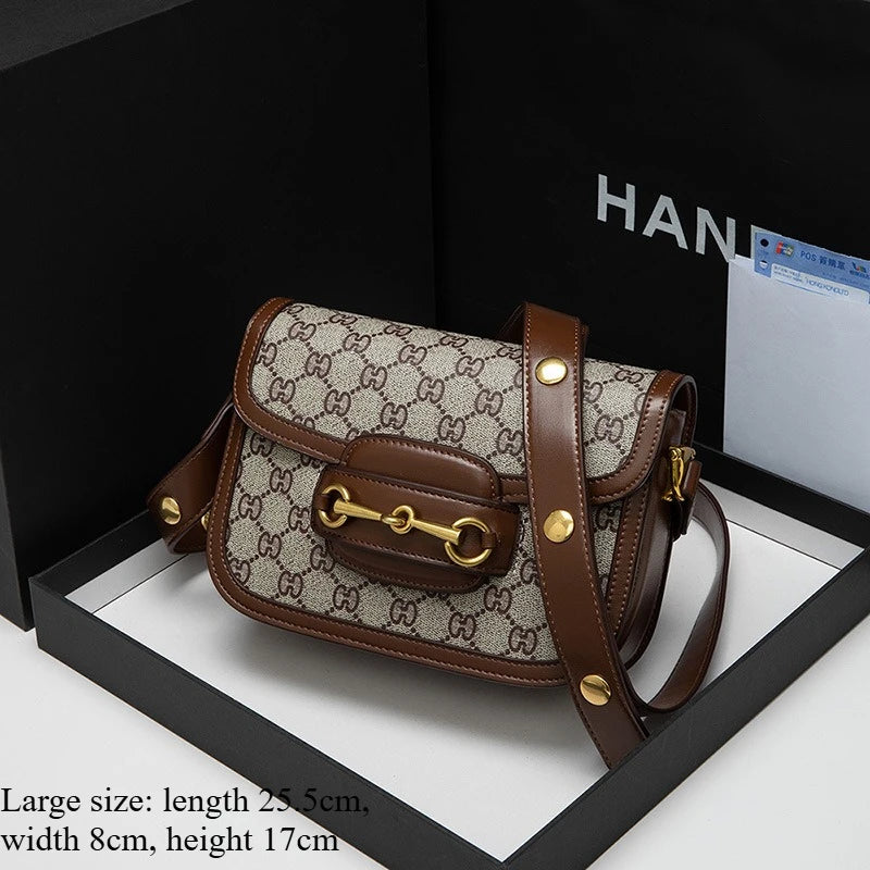 Leather Crossbody Saddle Bag