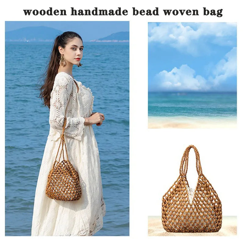 Handmade Beaded Beach Bag