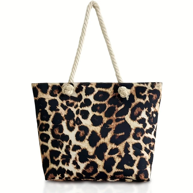 Leopard Print Beach Tote