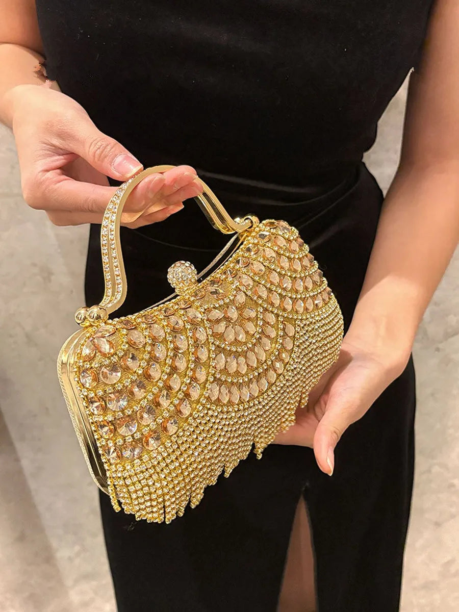 Tassel Rhinestone Evening Bag
