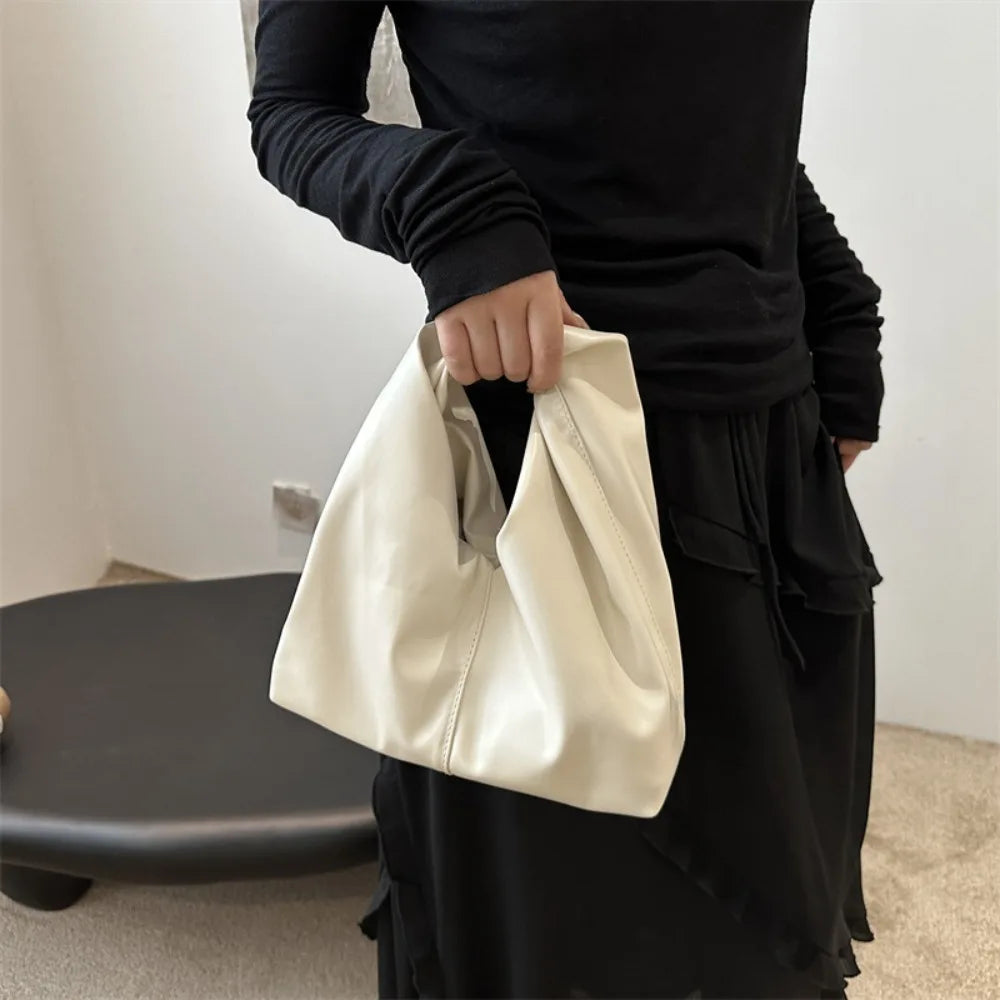 Pleated PU Hobo Bag