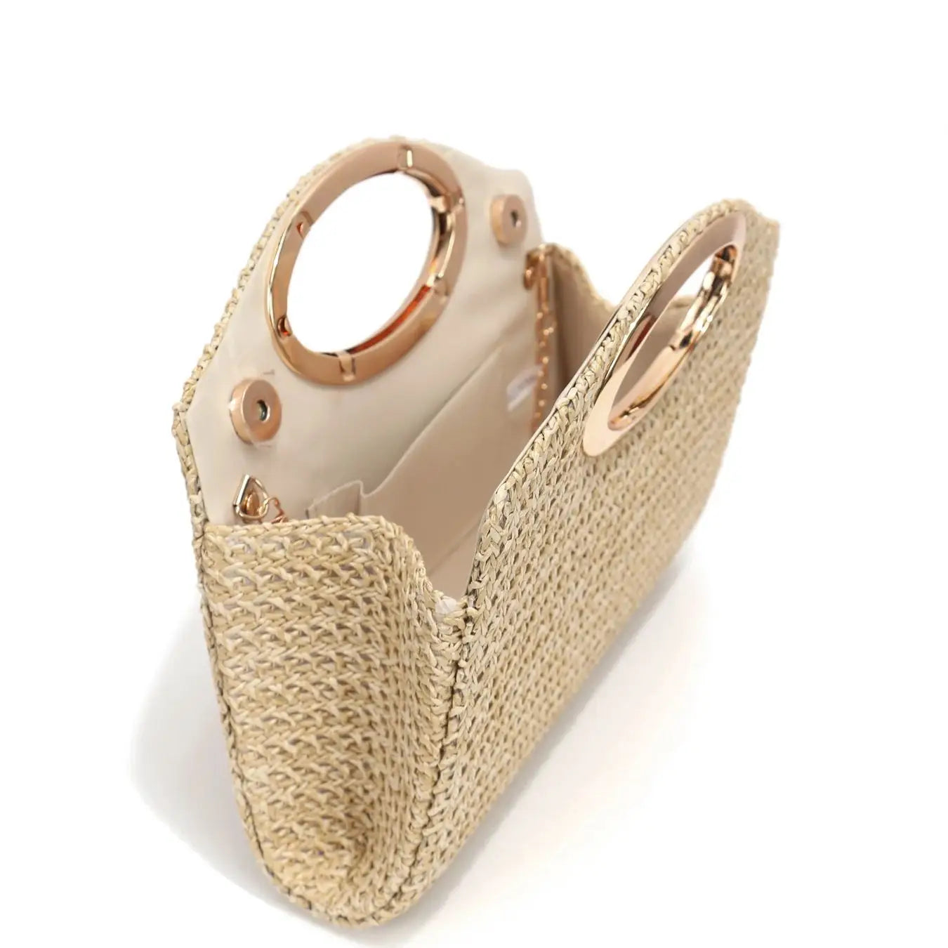 Pearl Straw Envelope Bag